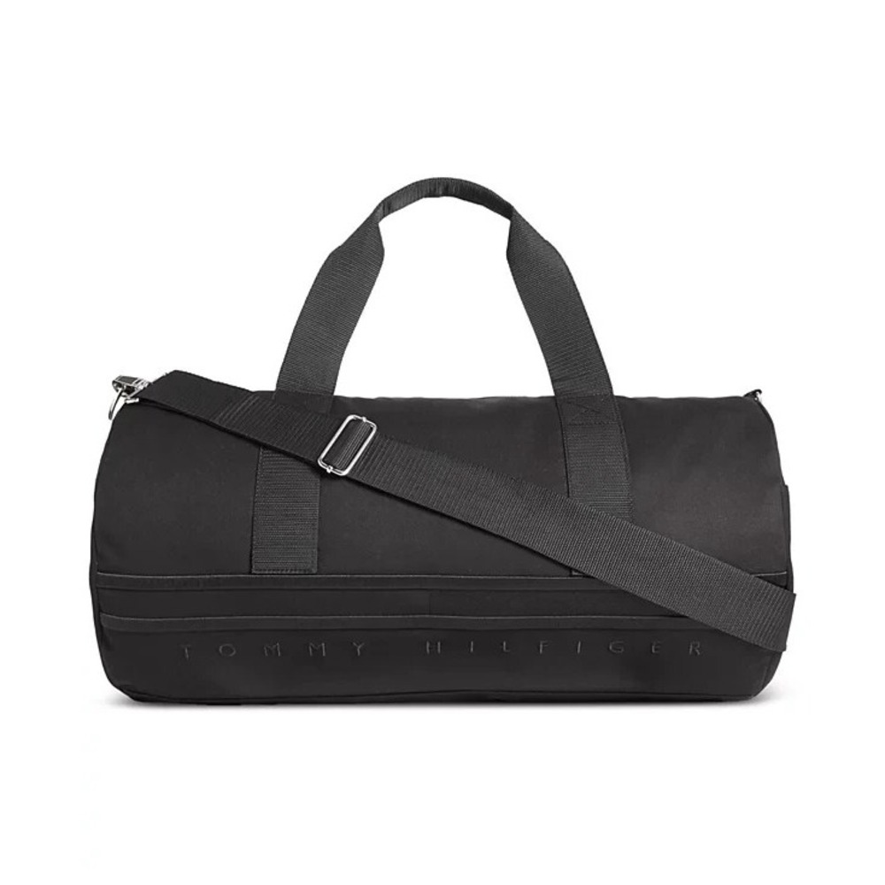 Tommy Hilfiger Men's Gino Monochrome Black Duffle‎ Bag NEW